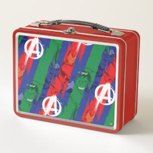 Avengers Classics Avengers Paint Stripes Pattern Metal Lunch Box