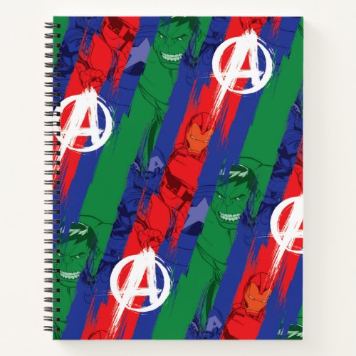 Avengers Classics  Avengers Paint Stripes Pattern Notebook