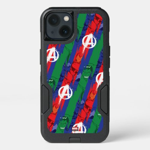 Avengers Classics  Avengers Paint Stripes Pattern iPhone 13 Case