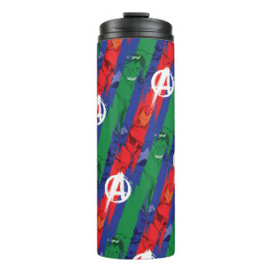 Avengers Classics   Avengers Paint Stripes Pattern Thermal Tumbler