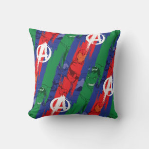 Avengers Classics   Avengers Paint Stripes Pattern Throw Pillow