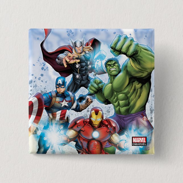 Avengers Classics | Avengers Prepared To Attack Button (Front)