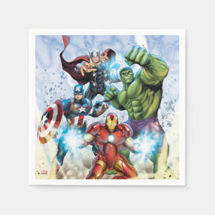 Avengers Classics Avengers Prepared To Attack Napkins