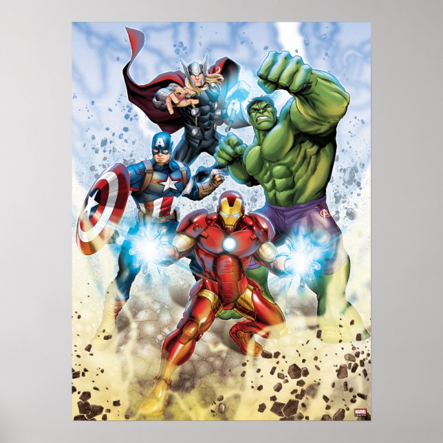 Avengers Classics | Avengers Prepared To Attack Poster (Front)