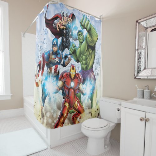 Avengers Classics  Avengers Prepared To Attack Shower Curtain