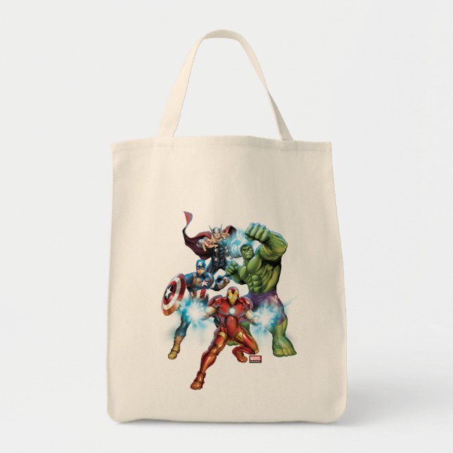 Avengers Classics | Avengers Prepared To Attack Tote Bag (Front)