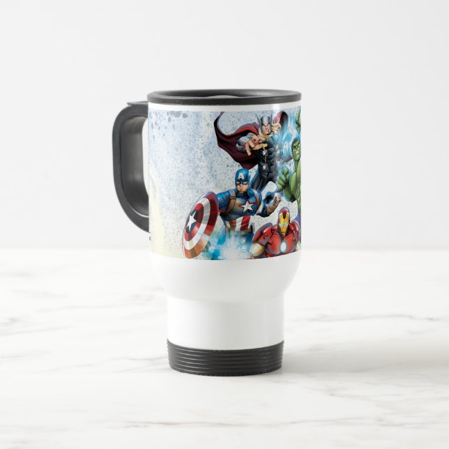 Avengers Classics | Avengers Prepared To Attack Travel Mug (Front Left)