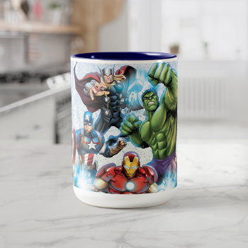 Avengers Classics | Avengers Prepared To Attack Two-tone Coffee Mug by avengersclassics at Zazzle