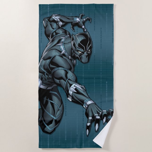 Avengers Classics | Black Panther Claw Attack Beach Towel (Front)