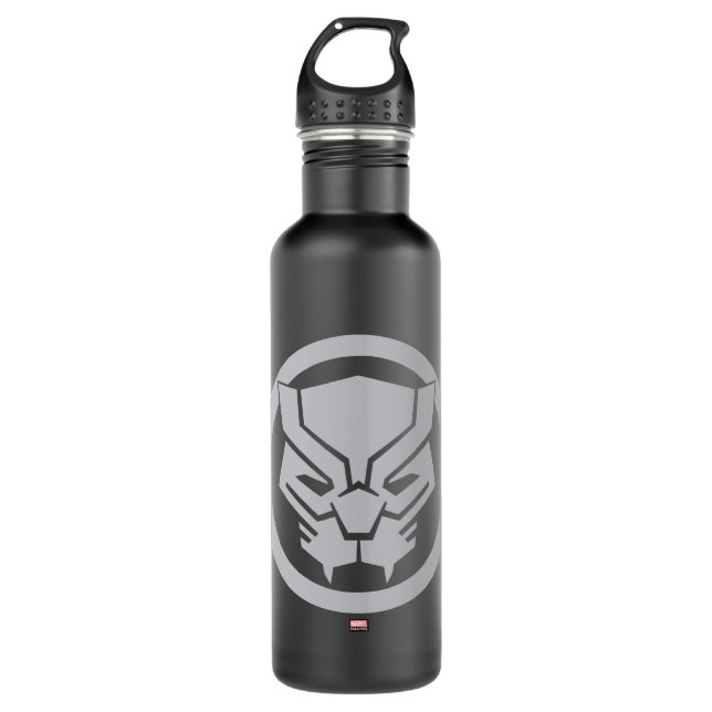 Avengers Classics | Black Panther Icon Stainless Steel Water Bottle (Front)