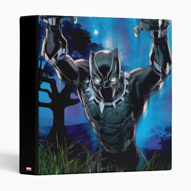 Avengers Classics | Black Panther In Tall Grass 3 Ring Binder (Front/Spine)