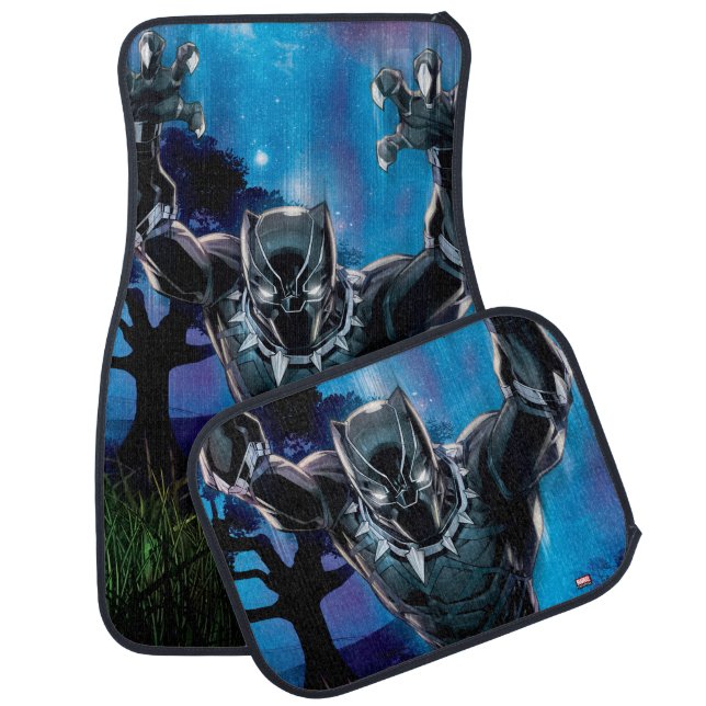 Avengers Classics | Black Panther In Tall Grass Car Floor Mat (Set)