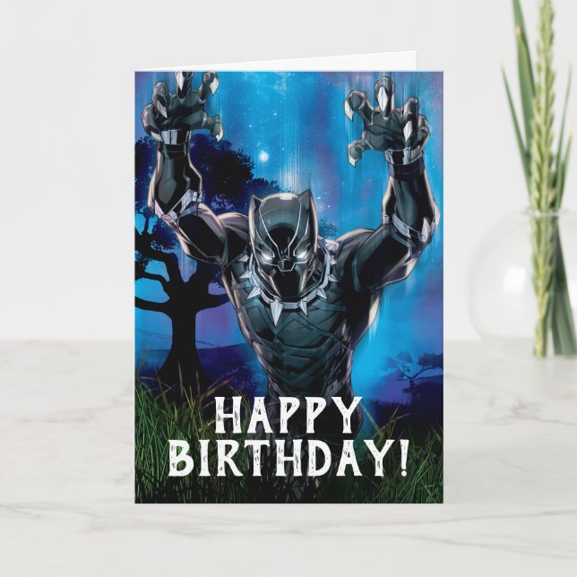 Avengers Classics | Black Panther In Tall Grass Card (Front)