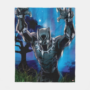 Avengers Classics   Black Panther In Tall Grass Fleece Blanket