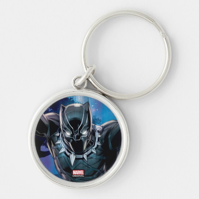Avengers Classics | Black Panther In Tall Grass Keychain (Front)