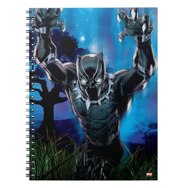 Avengers Classics | Black Panther In Tall Grass Notebook (Front)