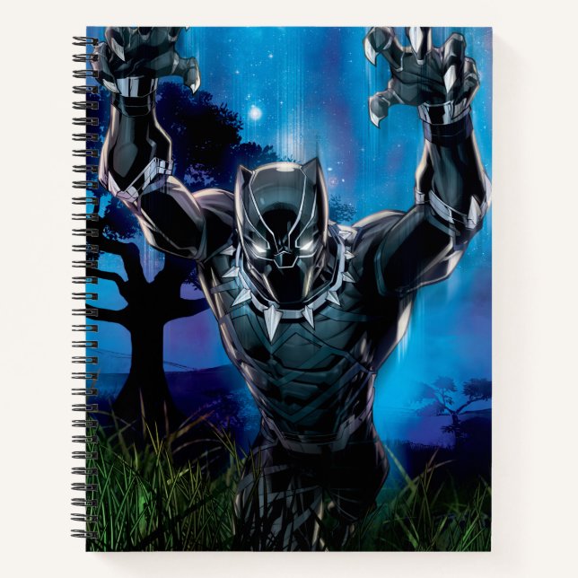 Avengers Classics | Black Panther In Tall Grass Notebook (Front)