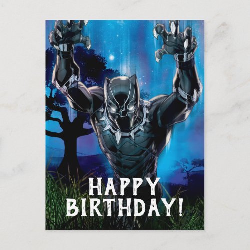 Avengers Classics  Black Panther In Tall Grass Postcard