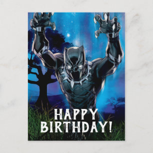 Avengers Classics Black Panther In Tall Grass Postcard