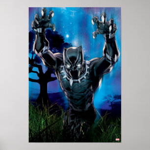 Avengers Classics   Black Panther In Tall Grass Poster
