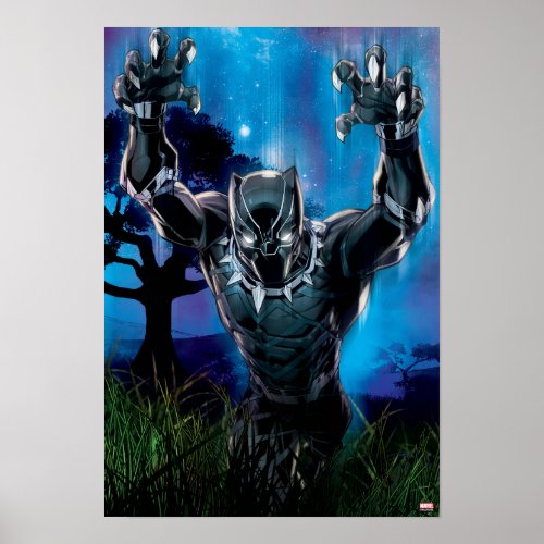 Avengers Classics  Black Panther In Tall Grass Poster