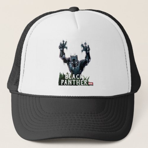 Avengers Classics  Black Panther In Tall Grass Trucker Hat
