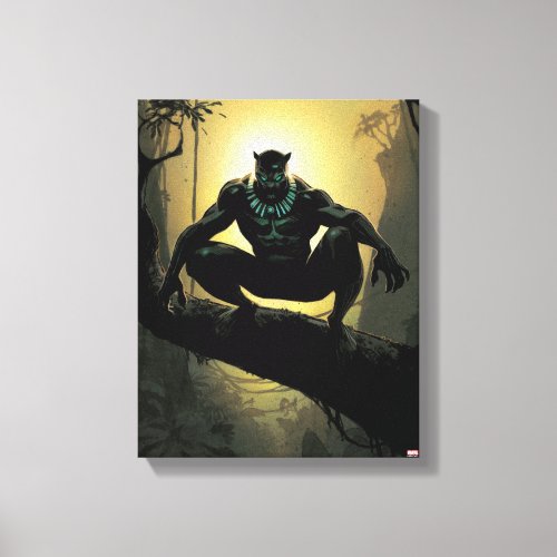 Avengers Classics  Black Panther In Tree Canvas Print
