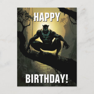 Avengers Classics Black Panther In Tree Postcard