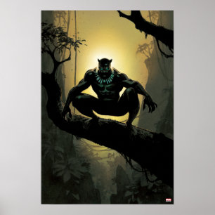 Avengers Classics   Black Panther In Tree Poster