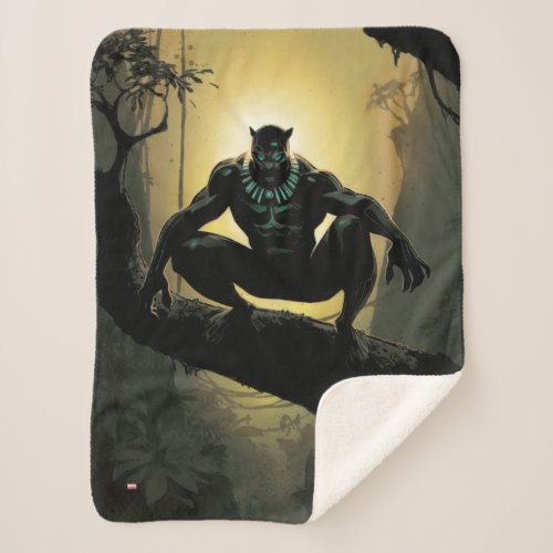 Avengers Classics  Black Panther In Tree Sherpa Blanket