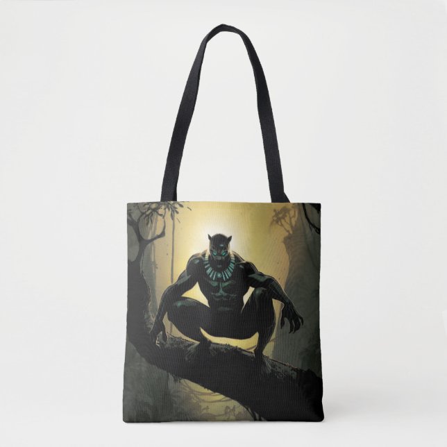 Avengers Classics | Black Panther In Tree Tote Bag (Front)