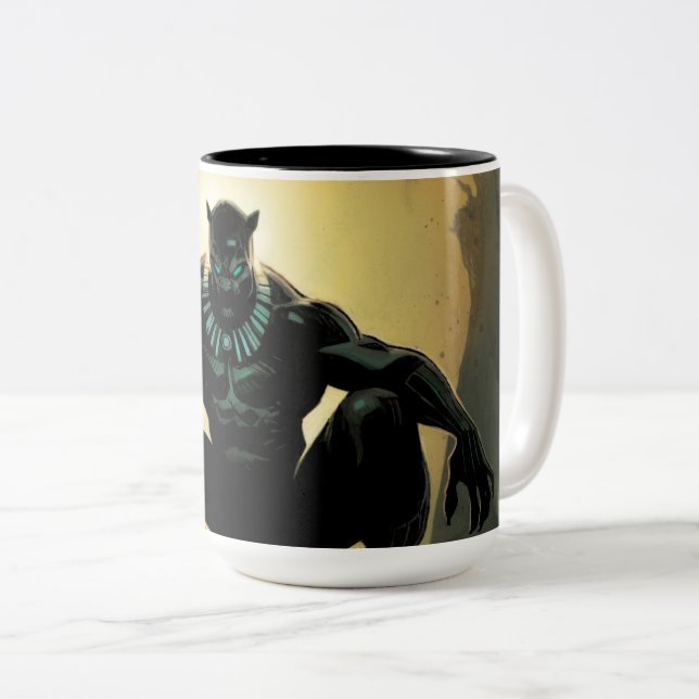 Avengers Classics | Black Panther In Tree Two-Tone Coffee Mug (Front Right)