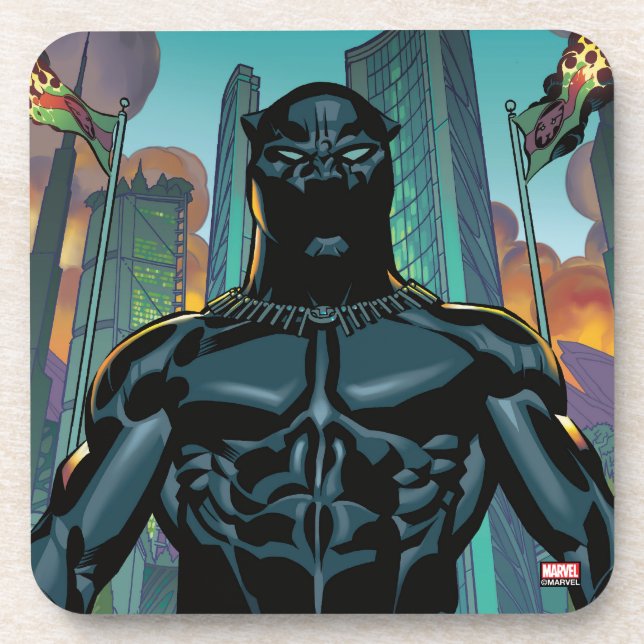 Avengers Classics | Black Panther In Wakanda Beverage Coaster (Front)