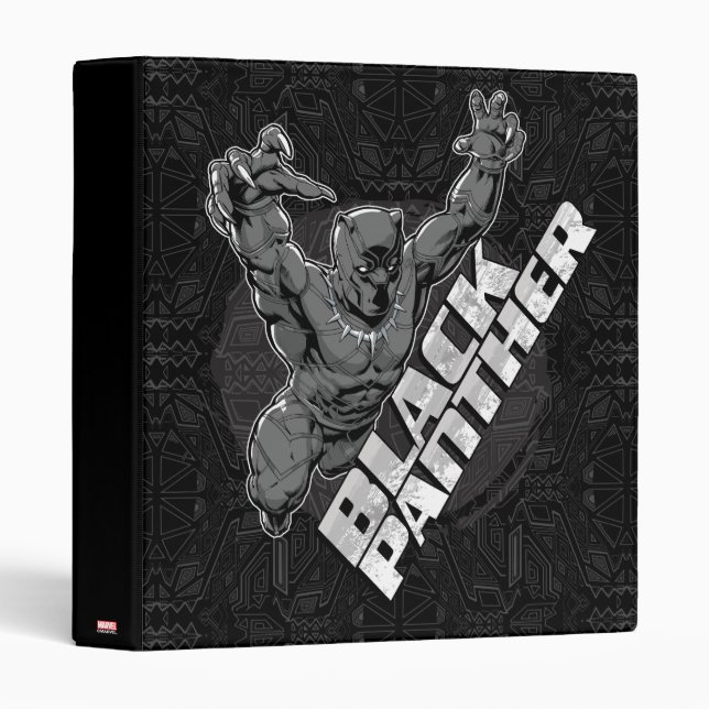 Avengers Classics | Black Panther Leap Badge 3 Ring Binder (Front/Spine)