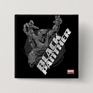 Avengers Classics   Black Panther Leap Badge Button