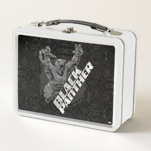 Avengers Classics Black Panther Leap Badge Metal Lunch Box