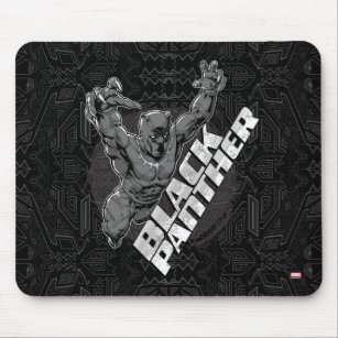 Avengers Classics   Black Panther Leap Badge Mouse Pad