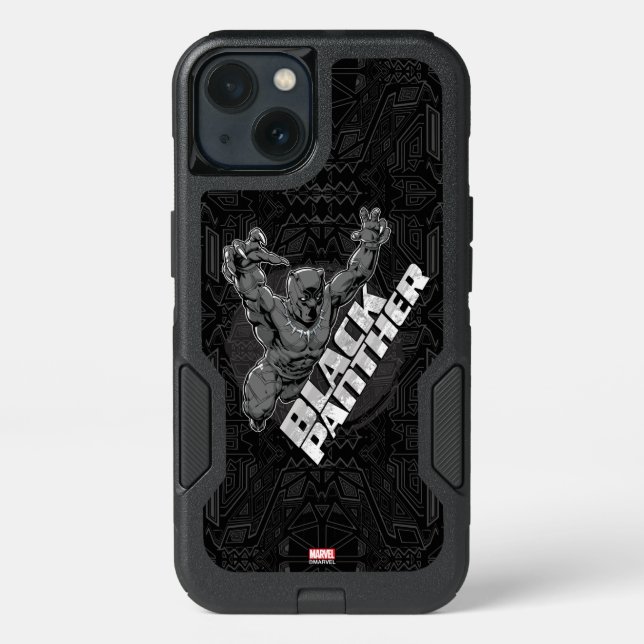 Avengers Classics | Black Panther Leap Badge Otterbox iPhone Case (Back)