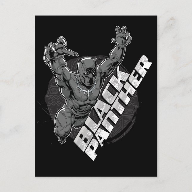 Avengers Classics | Black Panther Leap Badge Postcard (Front)
