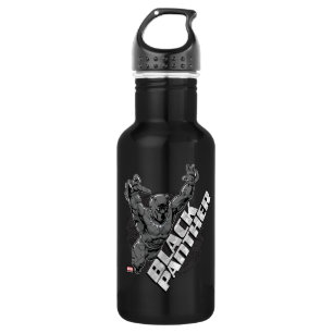 Avengers Classics   Black Panther Leap Badge Stainless Steel Water Bottle