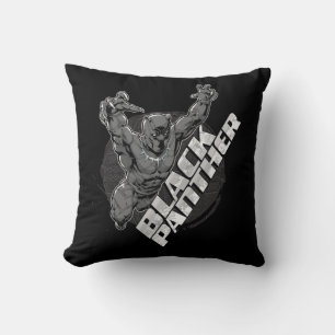 Avengers Classics   Black Panther Leap Badge Throw Pillow