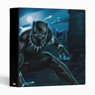 Avengers Classics   Black Panther On Rooftop 3 Ring Binder