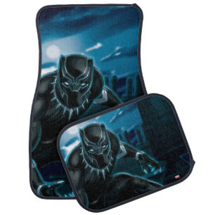 Avengers Classics Black Panther On Rooftop Car Floor Mat
