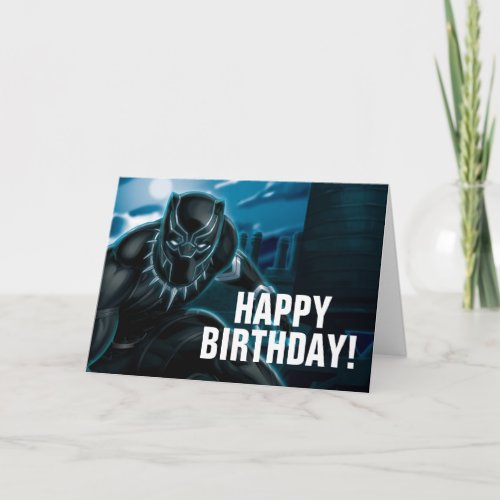Avengers Classics  Black Panther On Rooftop Card