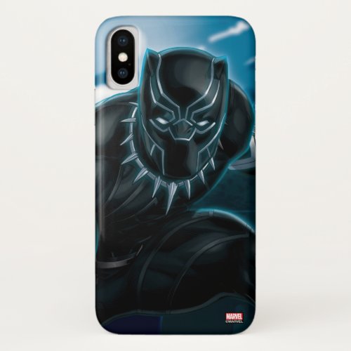Avengers Classics  Black Panther On Rooftop iPhone X Case
