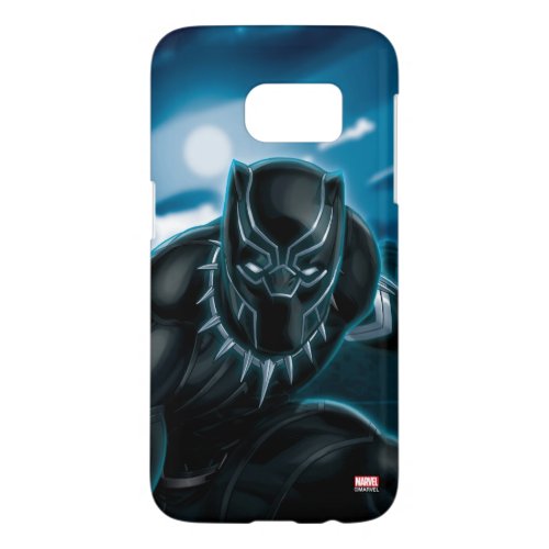 Avengers Classics  Black Panther On Rooftop Samsung Galaxy S7 Case