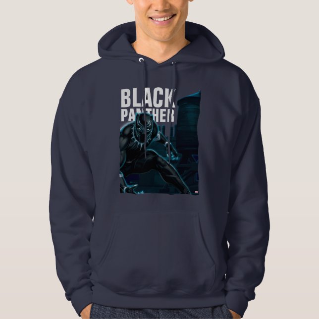 Avengers Classics | Black Panther On Rooftop Hoodie (Front)