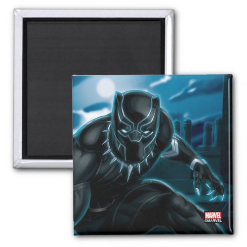 Avengers Classics  Black Panther On Rooftop Magnet