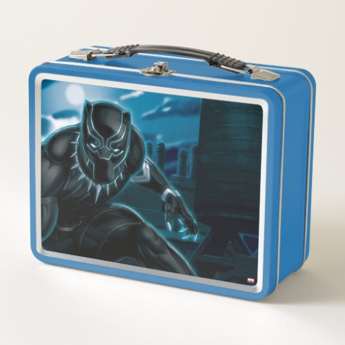 Avengers Classics  Black Panther On Rooftop Metal Lunch Box