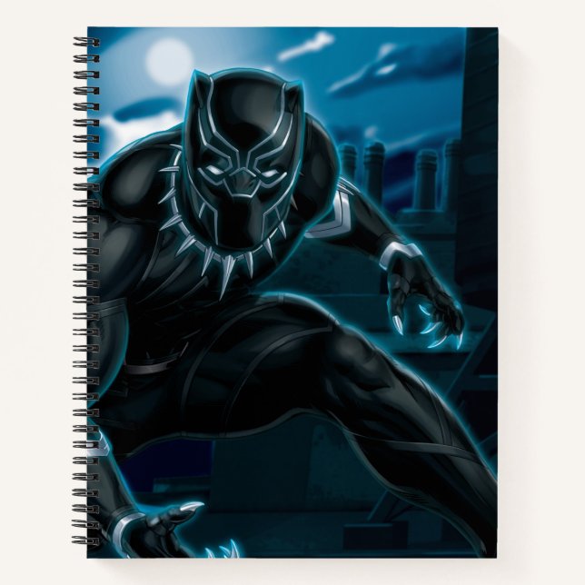 Avengers Classics | Black Panther On Rooftop Notebook (Front)
